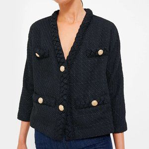 TUCKERNUCK  Black Clodagh Tweed Jacket $268 NEW Medium